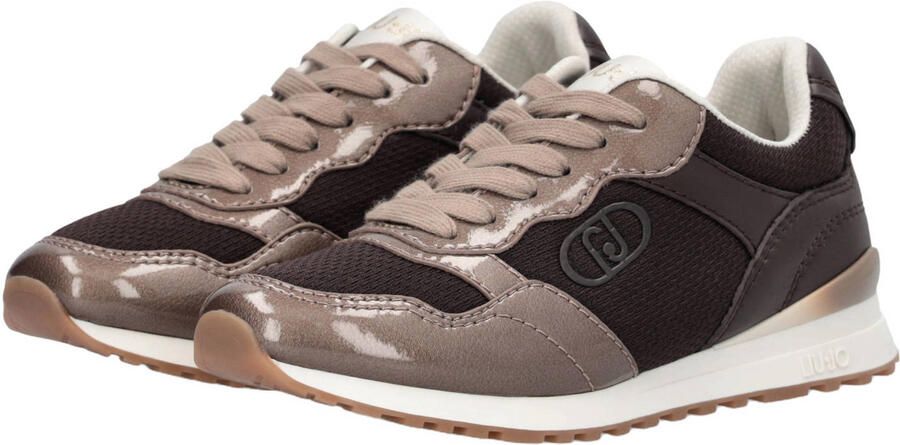 Liu Jo Maxi Wonder Low 02 Bis leren sneakers mokka - Foto 2