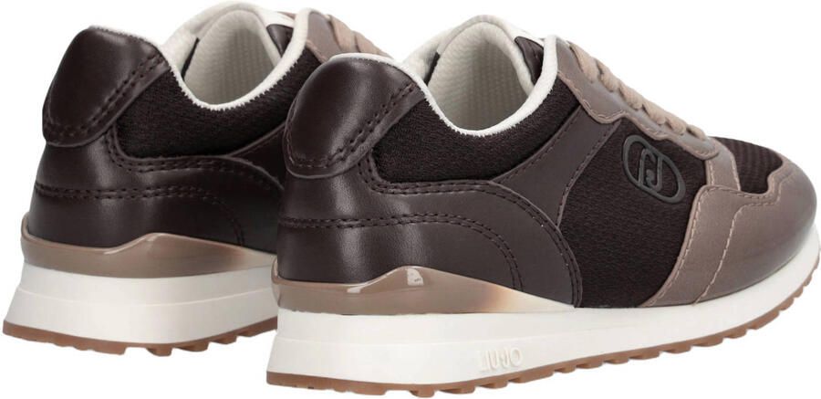 Liu Jo Maxi Wonder Low 02 Bis leren sneakers mokka - Foto 3