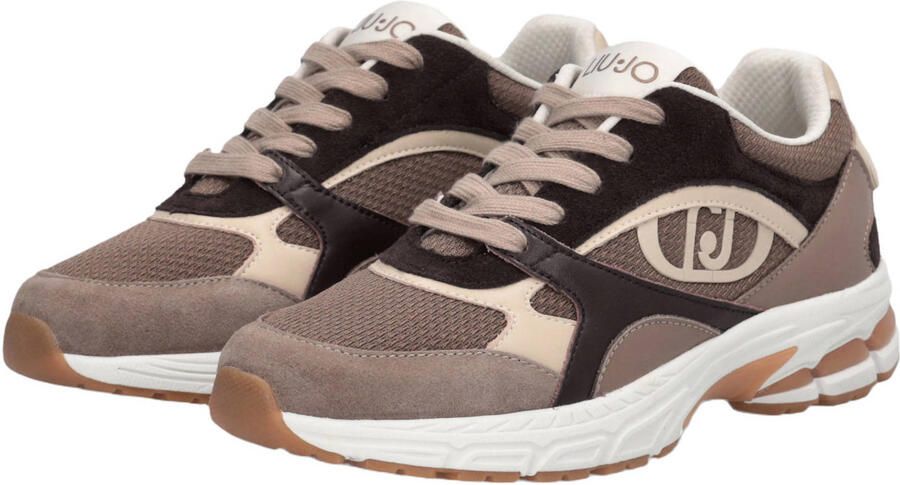 Liu Jo Trixie 01 leren sneakers bruin - Foto 3
