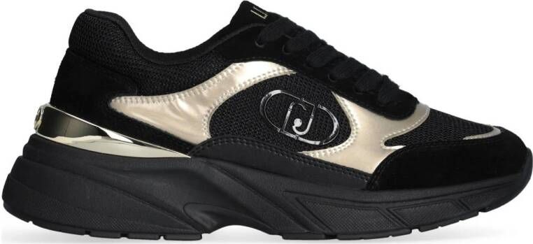 Liu Jo LJ01 01 chunky leren sneakers zwart goud