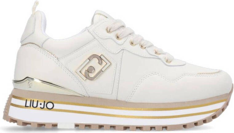 Liu Jo Maxi Wonder 01 leren sneakers off white