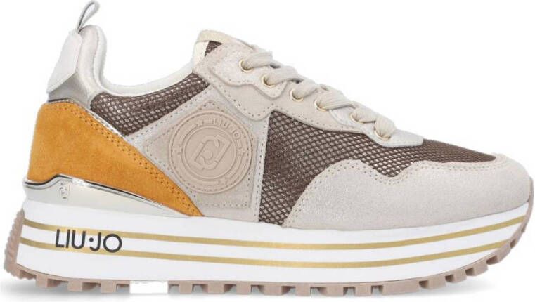 Liu Jo Maxi Wonder 01 suède sneakers beige multi