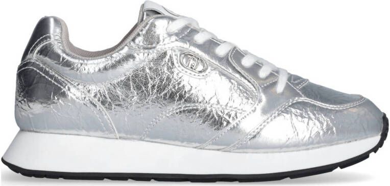 Liu Jo Vibe 02 leren sneakers zilver
