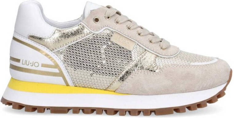 Bruin Tinten Wonder 24 Lage sneakers Leren Sneaker Dames Beige