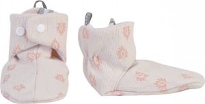 Lodger baby slofjes met all over print roze