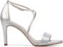 Lodi Sandalen Dames Damesschoenen Leer Naaldhak hoogte 8 cm Idaire met Zilver - Thumbnail 1