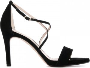 Lodi Sandalen Dames Damesschoenen Suède Blokhak hoogte 8 cm Idiara Zwart