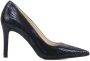 Lodi Pumps Stiletto Dames Damesschoenen Leer Slangenprint Naaldhak hoogte 8 cm Rami-39 Zwart - Thumbnail 2
