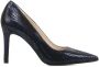 Lodi Pumps Stiletto Dames Damesschoenen Leer Slangenprint Naaldhak hoogte 8 cm Rami-39 Zwart - Thumbnail 1