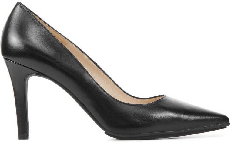 Lodi Pumps Stiletto Dames Damesschoenen Leer Naaldhak hoogte 8 cm Rachel led Zwart