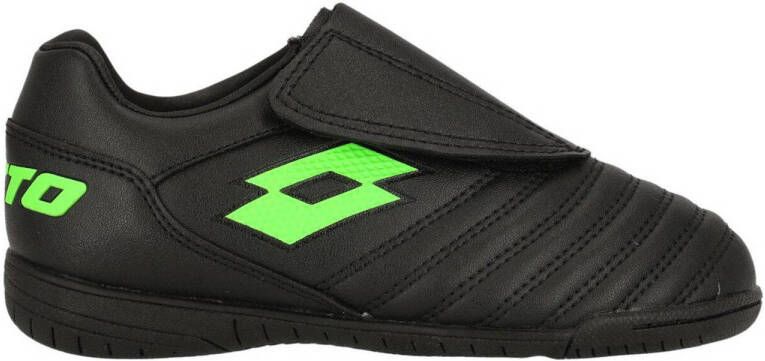 Lotto Milano 700 ID JR Junior zaalvoerbalschoenen zwart felgroen Leer 25