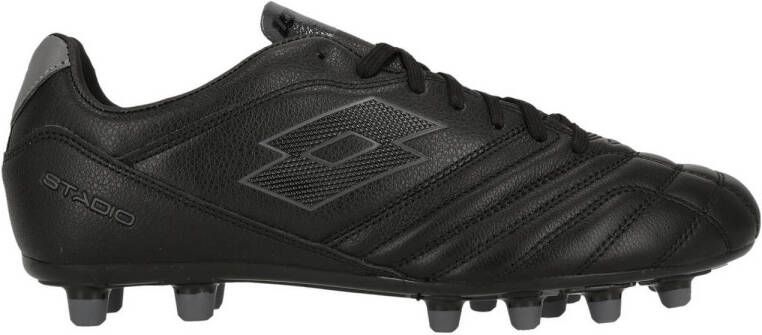 Lotto Stadio 300 III FG senior voetbalschoenen zwart antraciet