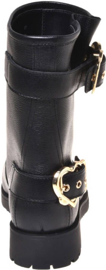 Love Moschino Daily Biker leren bikerboots zwart - Foto 3