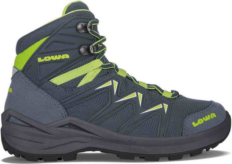 Lowa Innox Pro GTX Mid Junior Kinderen waterdichte mid wandelschoenen Steelblue Lime