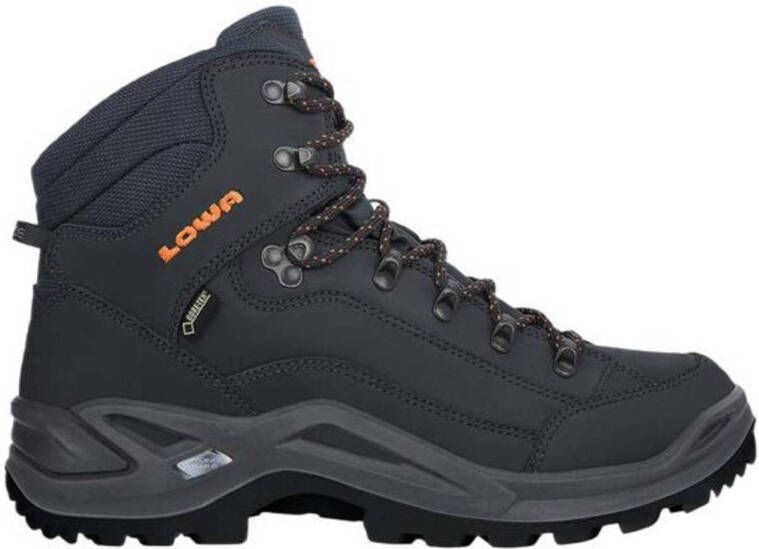 Lowa Renegade GTX Mid leren wandelschoenen donkerblauw oranje