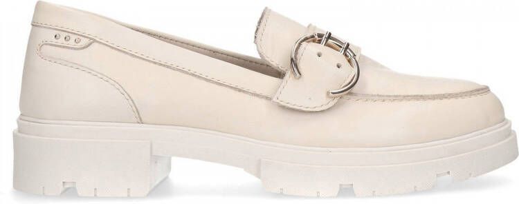Manfield chunky leren loafers off white