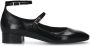 Manfield Dames Zwarte lak leren Mary Jane pumps - Thumbnail 1