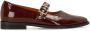 Manfield Dames Burgundy lakleren loafers - Thumbnail 1