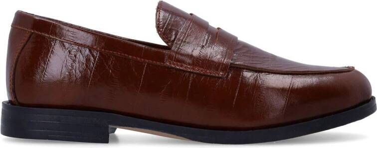 Manfield lakleren loafers donkerrood