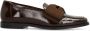 Manfield Dames Bruine lakleren loafers met strik - Thumbnail 1