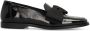Manfield Dames Zwarte lakleren loafers met strik - Thumbnail 1