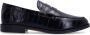 Manfield Dames Zwarte lakleren loafers - Thumbnail 1