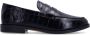 Manfield Dames Zwarte lakleren loafers - Thumbnail 1