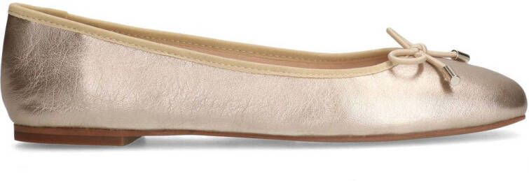 Manfield leren ballerina's goud