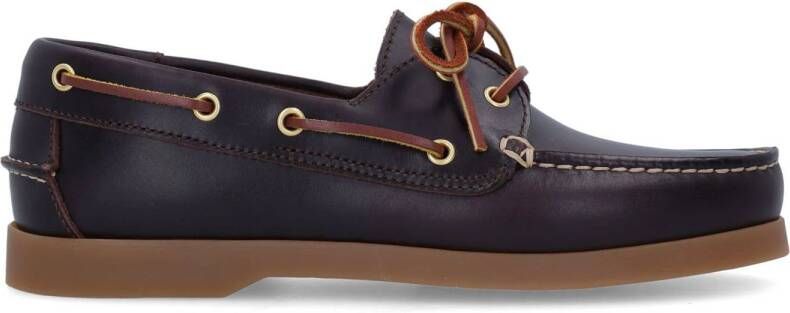 Manfield Dames Bruine leren bootschoentjes
