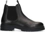 Manfield Heren Zwarte leren chelsea boots - Thumbnail 1