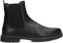 Manfield Heren Zwarte leren chelsea boots - Thumbnail 1