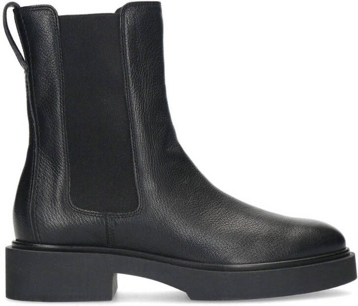 Manfield leren chelsea boots zwart