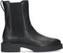 Manfield Dames Zwarte leren chelsea boots - Thumbnail 1