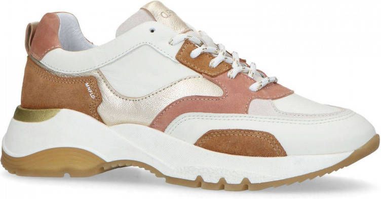 Manfield Dames Roze dad sneakers met details