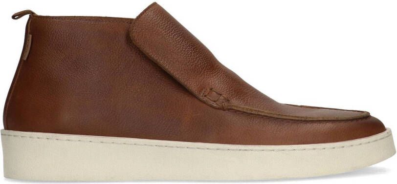 Manfield leren enkelboots cognac