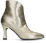 Manfield Dames Gouden leren laarsjes met print - Thumbnail 1