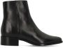 Manfield Dames Zwarte leren enkellaarsjes - Thumbnail 1