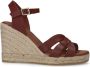 Manfield leren espadrilles cognac - Thumbnail 1