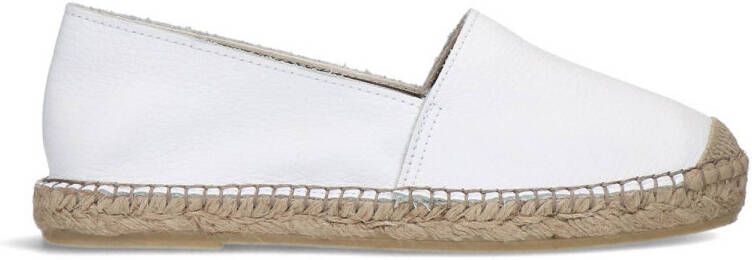 Manfield leren espadrilles wit