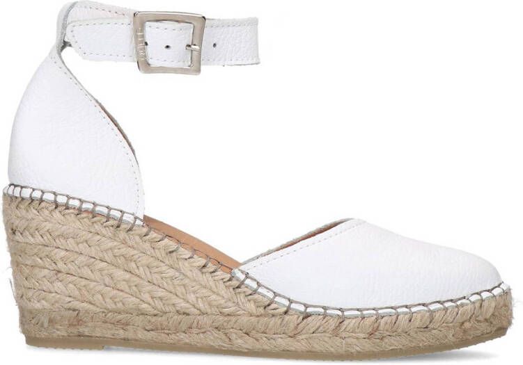 Manfield leren espadrilles wit