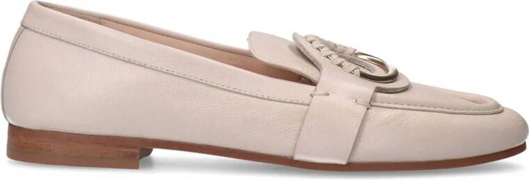 Manfield leren loafers beige