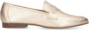 Manfield Dames Goudkleurige leren loafers