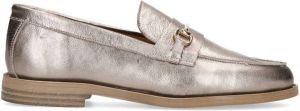Manfield Dames Grijze leren loafers