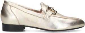 Manfield Dames Goudkleurige leren loafers