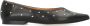 Manfield Dames Zwarte leren loafers met studs - Thumbnail 1