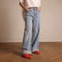 Manfield Dames Rode leren loafers - Thumbnail 1