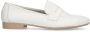 Manfield Dames Witte leren loafers - Thumbnail 1