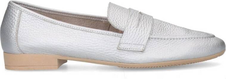 Manfield leren loafers zilver