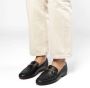 Manfield Dames Zwarte leren loafers - Thumbnail 1