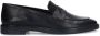 Manfield Dames Zwarte leren loafers - Thumbnail 1